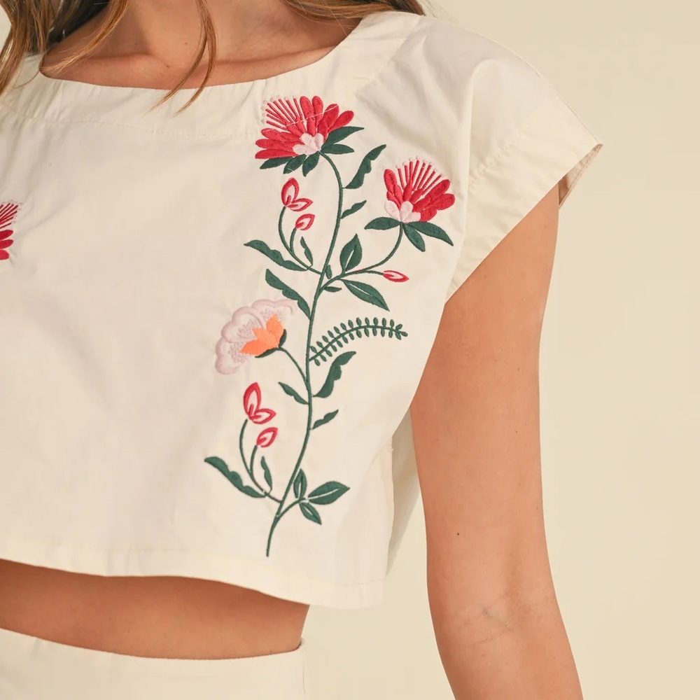 Thread & Seed Flora Crop Top